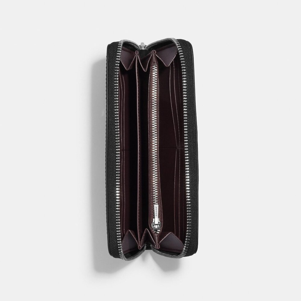 Long Zip Around Wallet In Signature Canvas